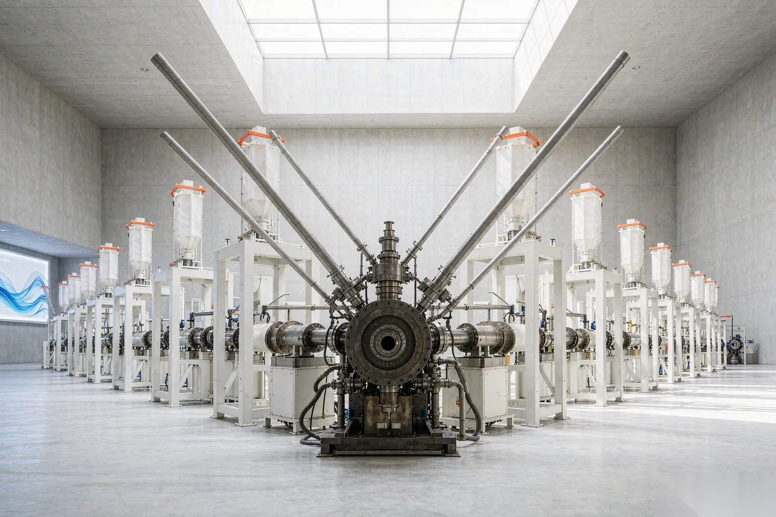 Tube extrusion production line